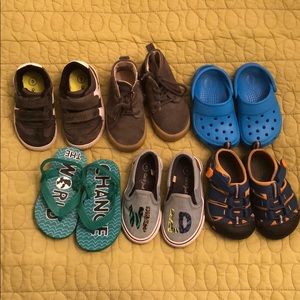 6 pairs size 5 toddler boy shoes